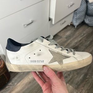 Golden Goose Sneakers - Navy and White